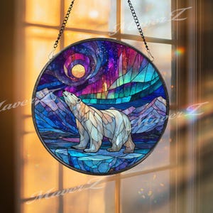 Polar Bear Stained Glass - Etsy
