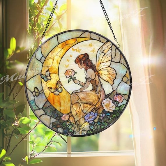 Handgefertigter Glas-Suncatcher Libelle — Mundgeblasen & Bemalt, 6x5 Cm, Perfektes Geschenk