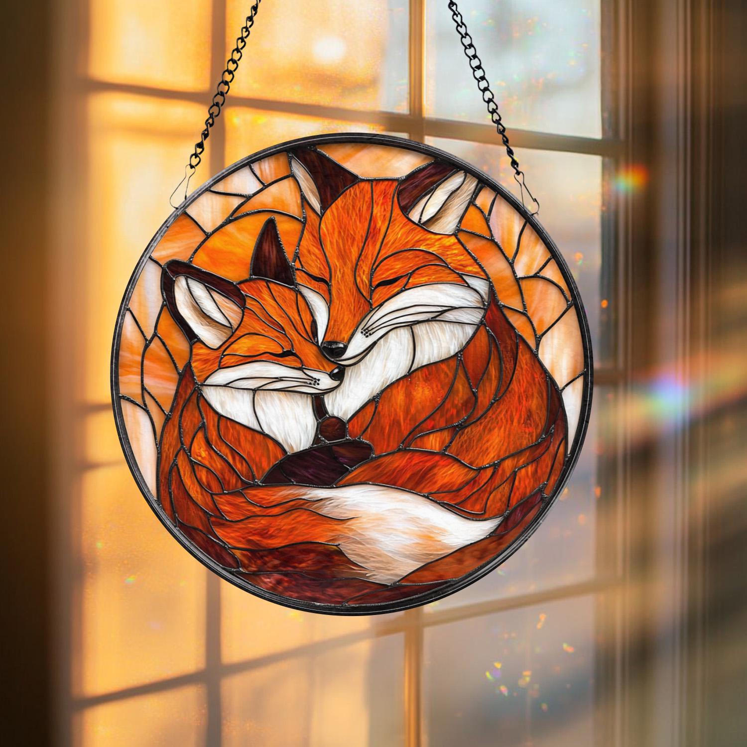Stained Glass Fox - Etsy Canada