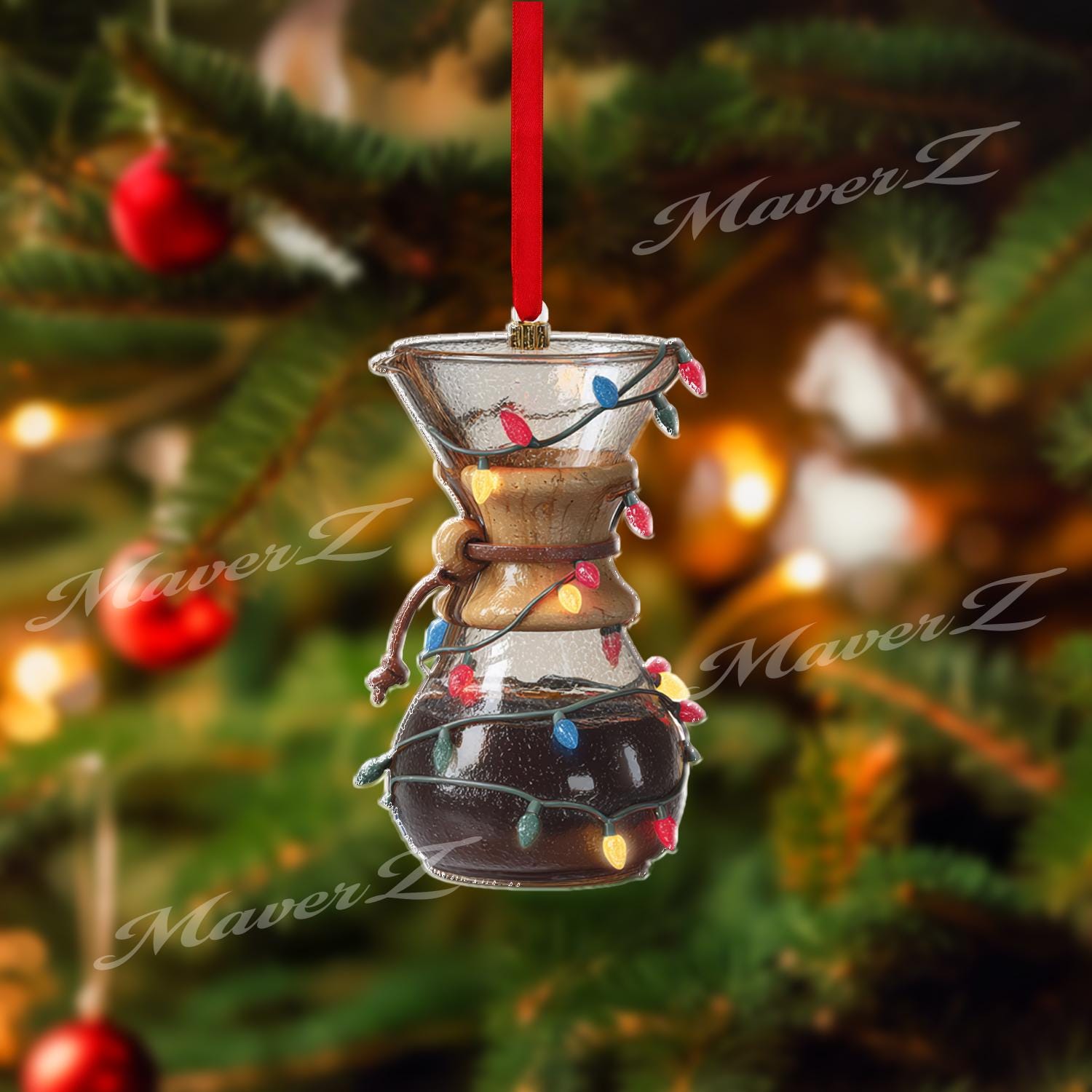 クリスマスコーヒーケメックスオーナメント、ホリデーバリスタ