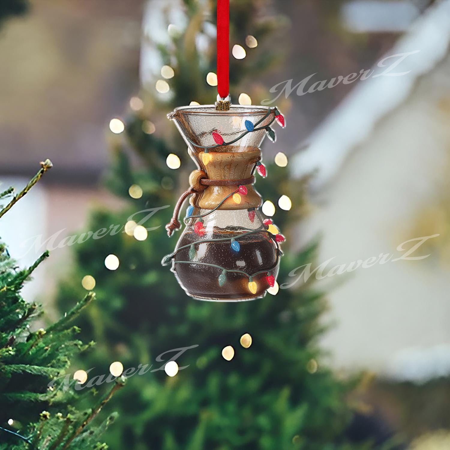 クリスマスコーヒーケメックスオーナメント、ホリデーバリスタ