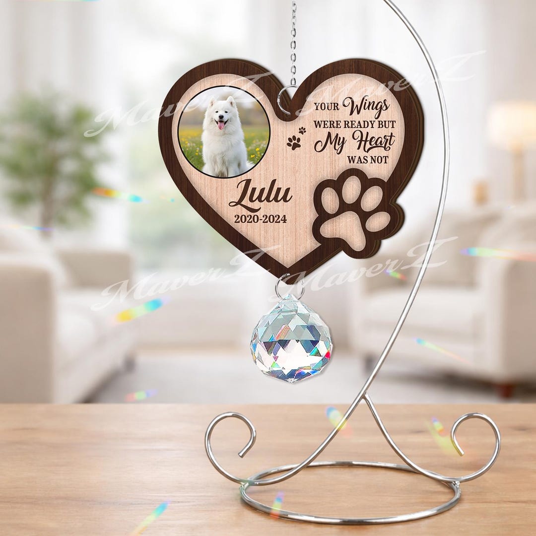Personalized Photo Pet Loss Gifts Dog Memorial, Pet Memorial Crystal ...