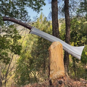 Custom Handmade Carbon Steel Blade Long Handed Machete Sword | Hunting Sword | Perfect gift for him | Birthday gift