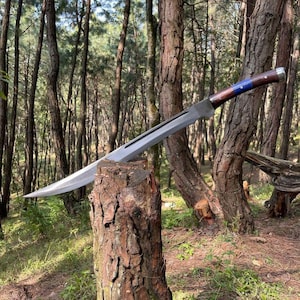 Handmade Carbon Steel Tactical Sword: Hunting & Camping Blade