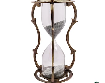 Personalisierte Messing Sanduhr - Vintage Style 10 Minuten Sanduhr