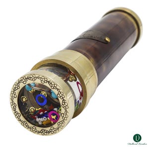 Handmade Liquid Kaleidoscope with Leather Case