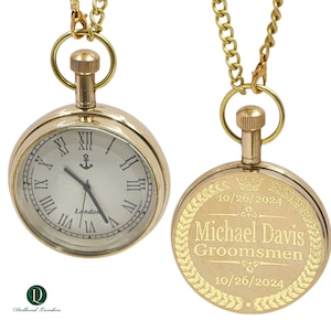 Engraved The Honor Open Face Groomsmen Pocket Watch, Bespoke Best Man Pocket Watch Gift, Father of Groom Pocket Watch,Custom Groomsmen Watch