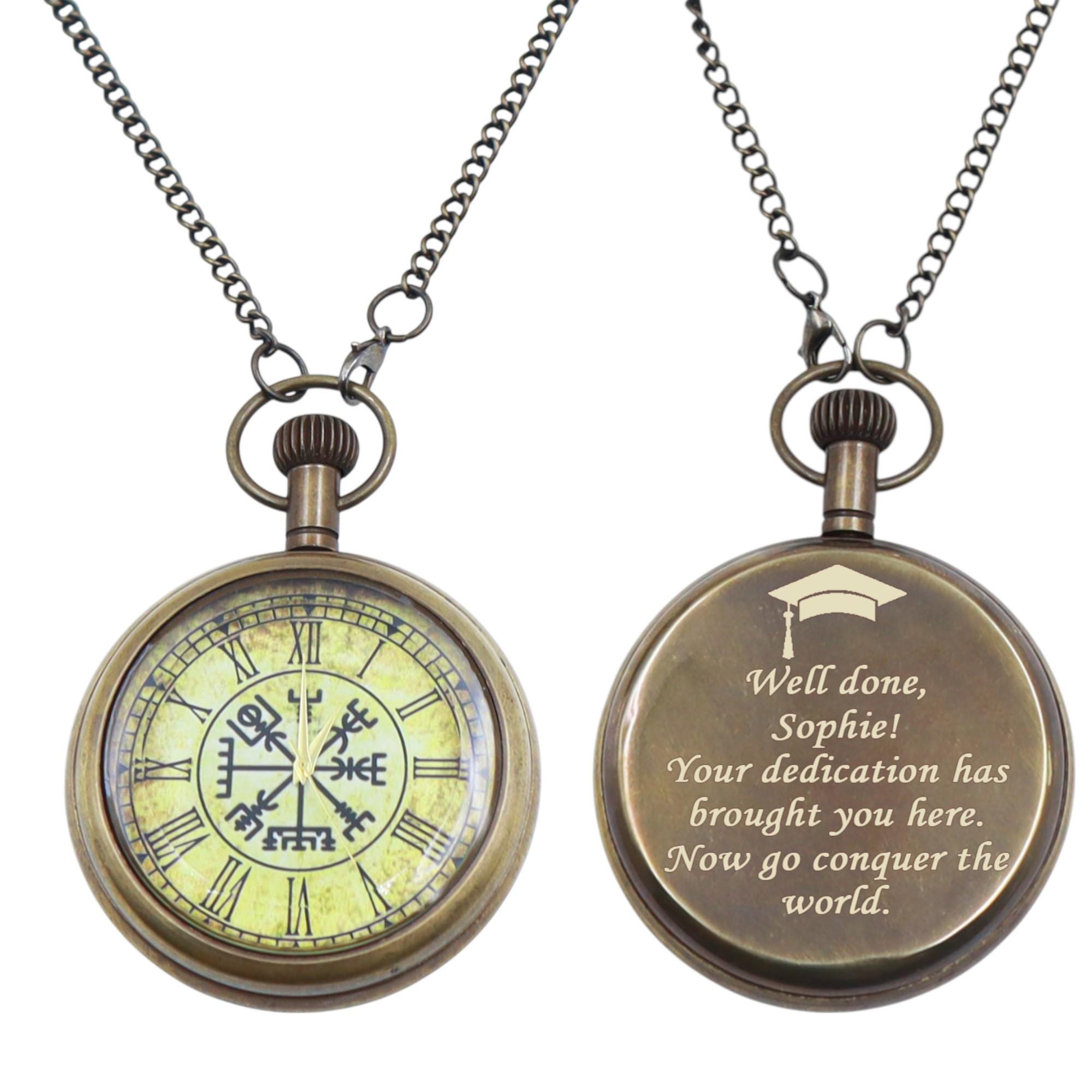 The Viking Pocket Watch for Graduation Gift With Chain,custom