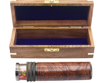 Personalised Liquid Kaleidoscope With Wooden Box