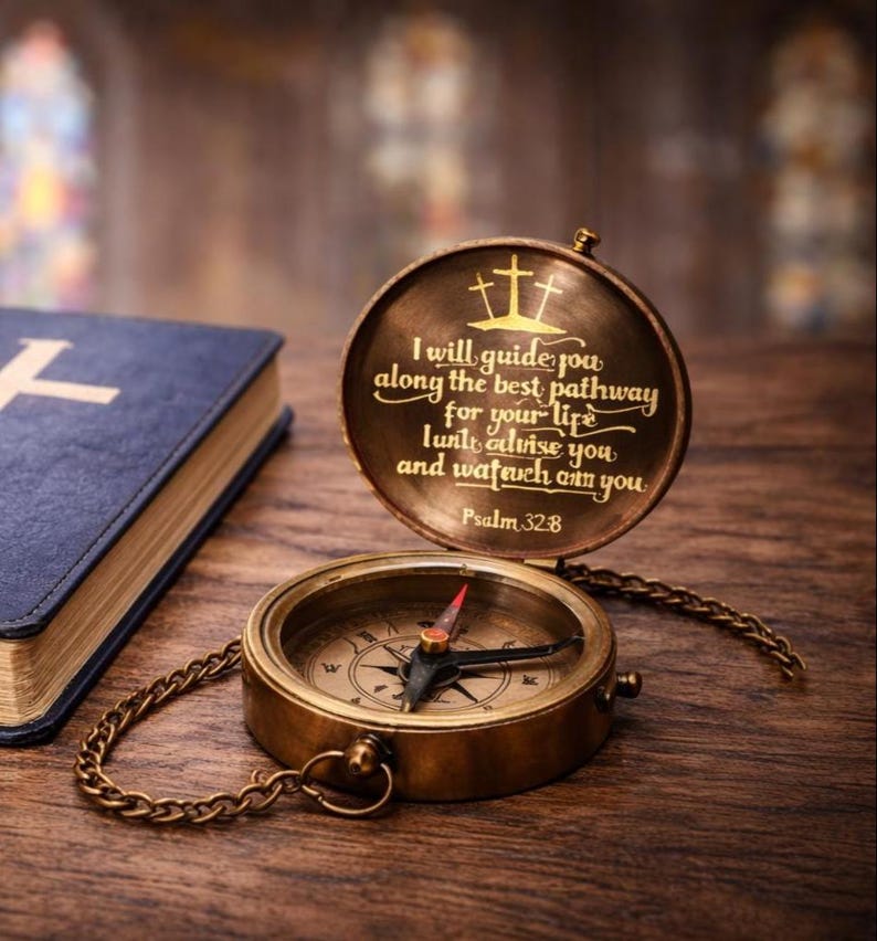 Personalised First Communion, Confirmation, Baptism Compass Godchild ...