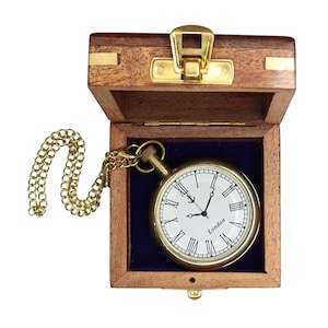 Reloj de bolsillo para padrinos de boda con cara abierta y grabado "The Honour"