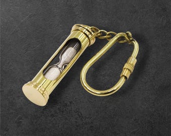 Llavero con reloj de arena personalizado