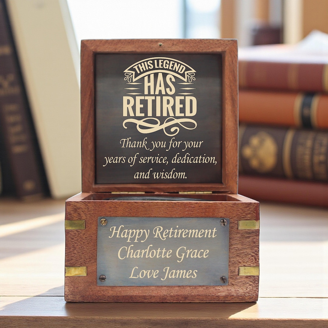 Personalised Royal Gimbal Compass for Retirement Gift: Custom Message ...
