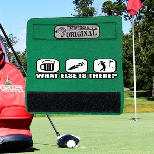 Golf & Bier Griff - Lustiges Golf Zubehör für Taschen und Golfwägen – Geschenk für Männer und Frauen – Golf Griffabdeckung