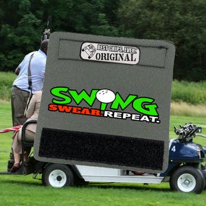 Swing Swear wiederholen Golfgriff - Lustiges Golf Zubehör für Taschen und Golfwagen - Golfzahnrad Geschenk für Männer und Frauen - Golfgriffabdeckung