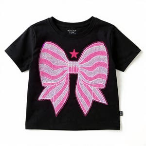 Custom Sequin Bow Patch | Adult size | Shirt size | Iron on Patches image 3