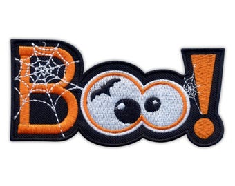 Boo Embroidery Patch | Halloween Costume Iron On Applique | Boo Patches