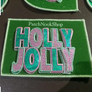 Aplique termocolante com lantejoulas | Estilo Holly Jolly Letterman