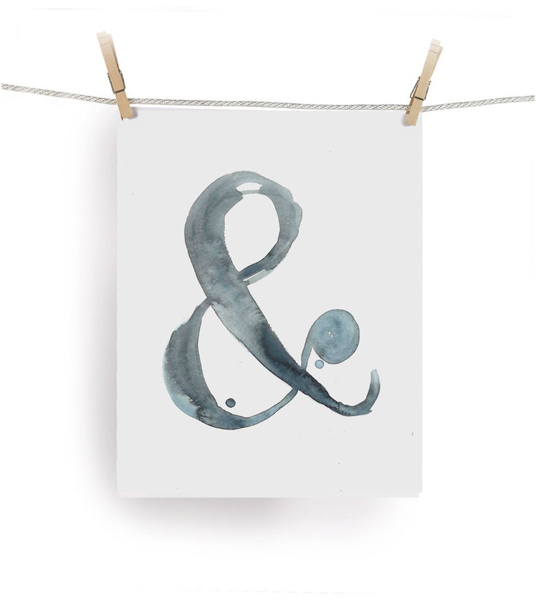 Ampersand Print Watercolor & Archival Print from my Original Illustration 8x10, 5x7, 9x12 or 11x14 image 2