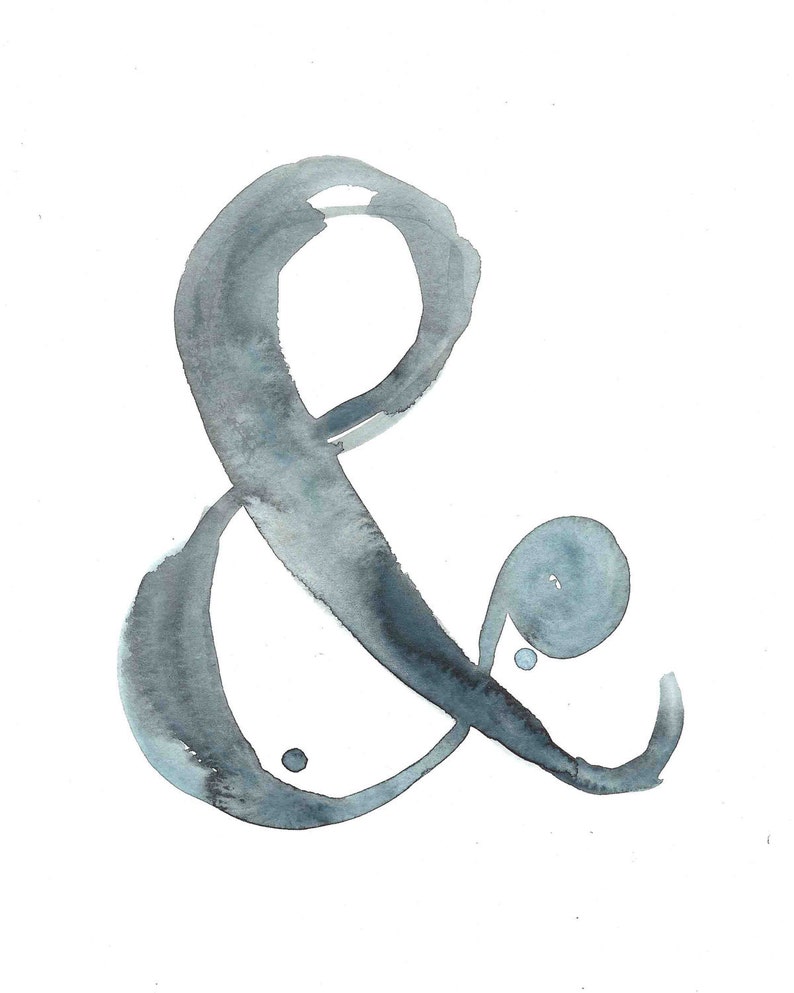 Ampersand Print Watercolor & Archival Print from my Original Illustration 8x10, 5x7, 9x12 or 11x14 image 3