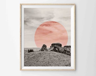 Modern Desert Print  Archival Print - Geometric Southwest Art - 8"x10", 5"x7", 9"x12" or 11"x14"
