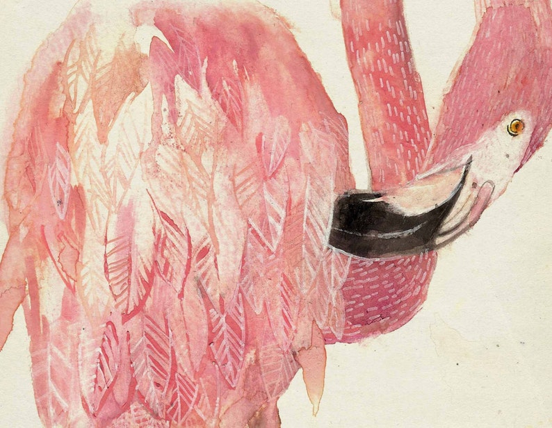 Flamingo Print Flamingo Art Pink Flamingo Print Flamingo Giclee Print image 2