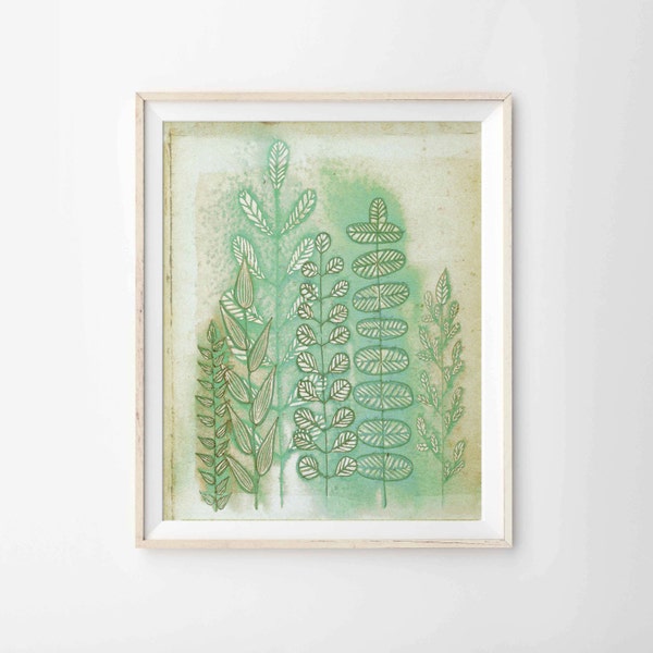 Woodland Ferns 8"x10" - Archival Art Print - Canvas or Paper