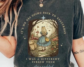 Retro Alice In Wonderland T Shirt, Vintage Alice Tee,Mysterious Garden Princess Tee, Alice In Wonderland Flowers Shirt, Girl Trip Shirt