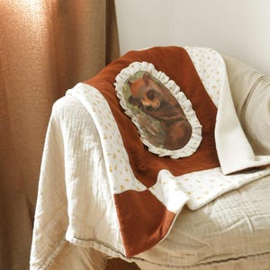 Handmade organic cotton baby blanket
