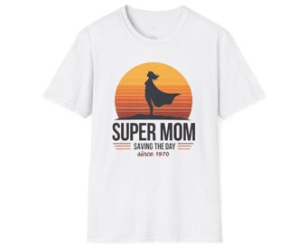 Super Mom T-Shirt - Retro Superheld Muttertagsgeschenk
