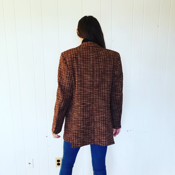 Vintage 1970s Brown Orange Jacket Blazer - image 4