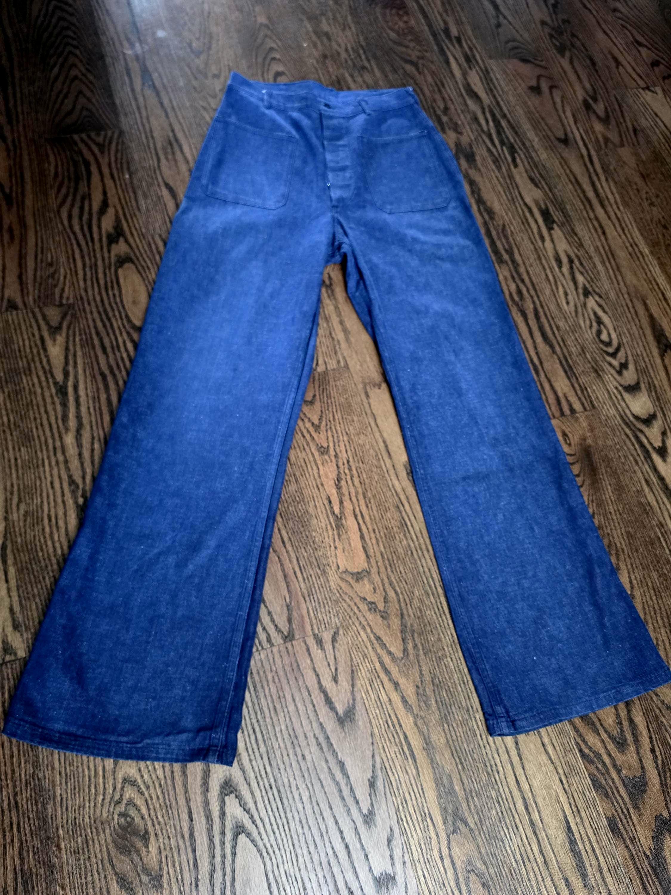 Navy Sailor Jeans Vintage - Etsy