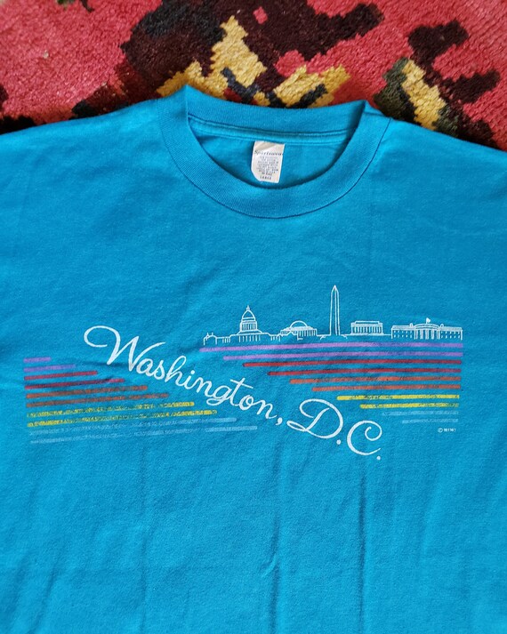 Vintage 1980s Washington DC Rainbow Tee T Shirt