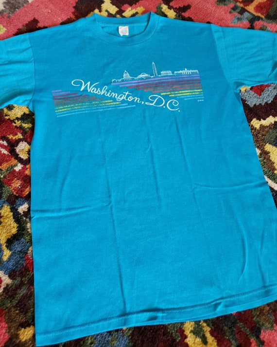 Vintage 1980s Washington DC Rainbow Tee T Shirt - image 6