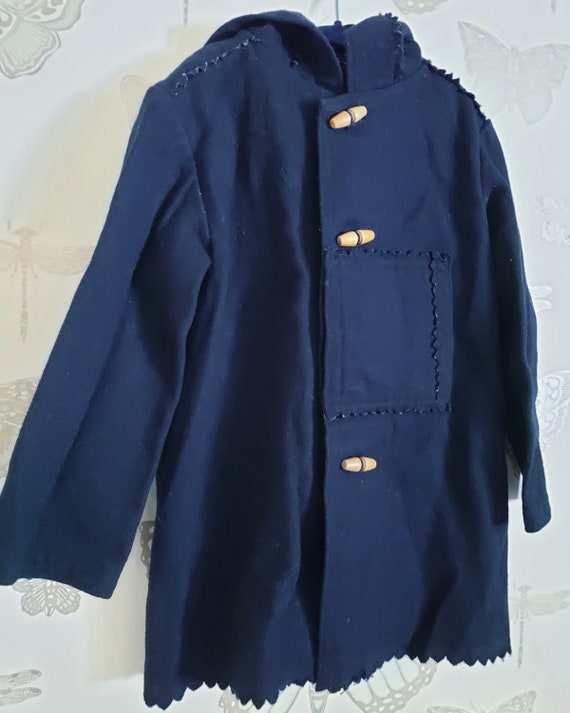 Vintage Adorable 1950s Dark Navy Blue Jacket Coat - image 6