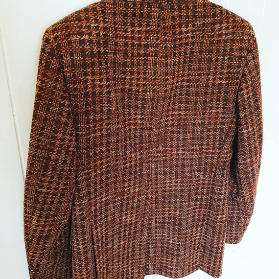 Vintage 1970s Brown Orange Jacket Blazer - image 9