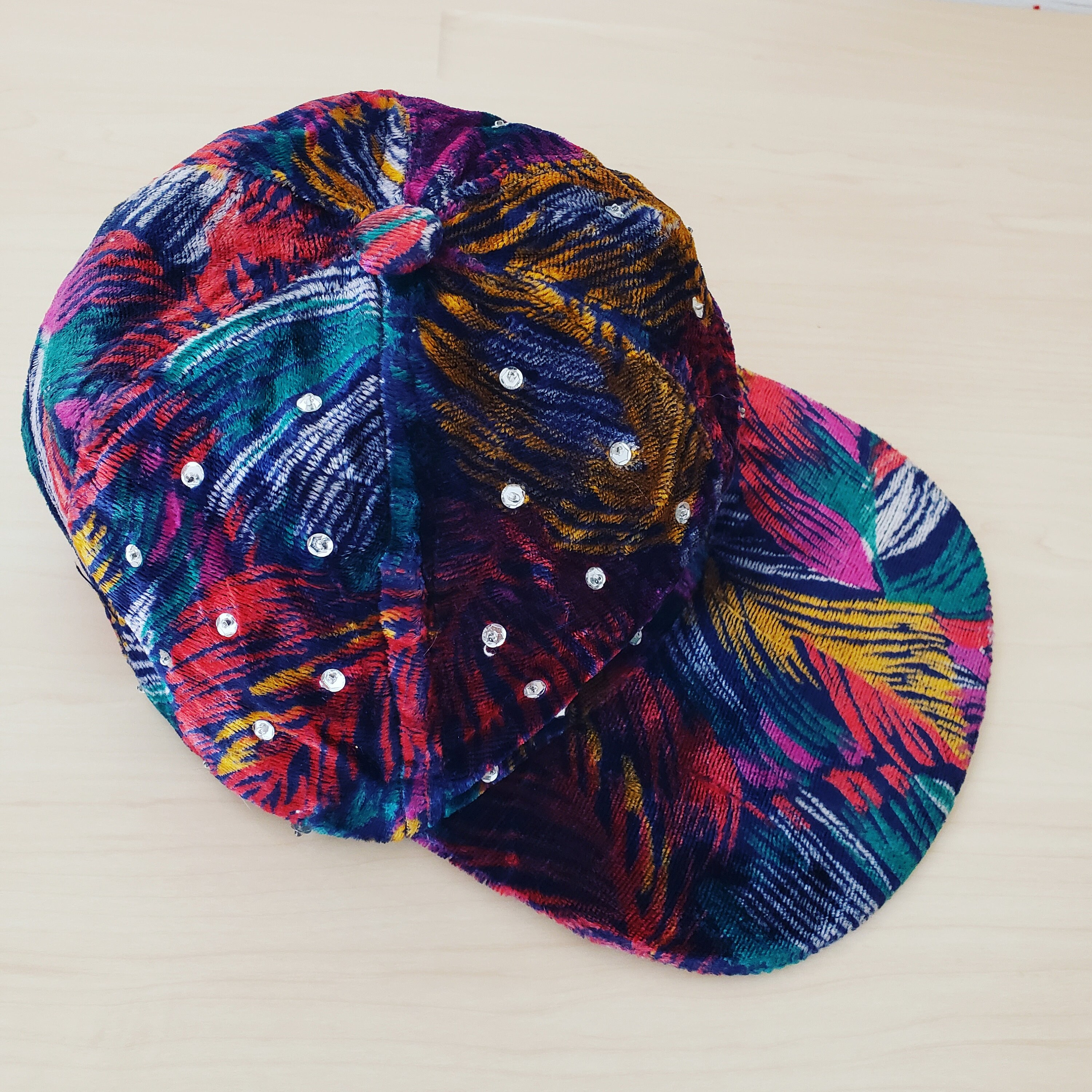 帽子 Vintage velours hat 80s Streetwear Velvet Velour River Club Golf Course