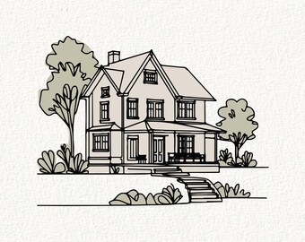 Ritratto di Custom House: arte minimalista da foto (download digitale)