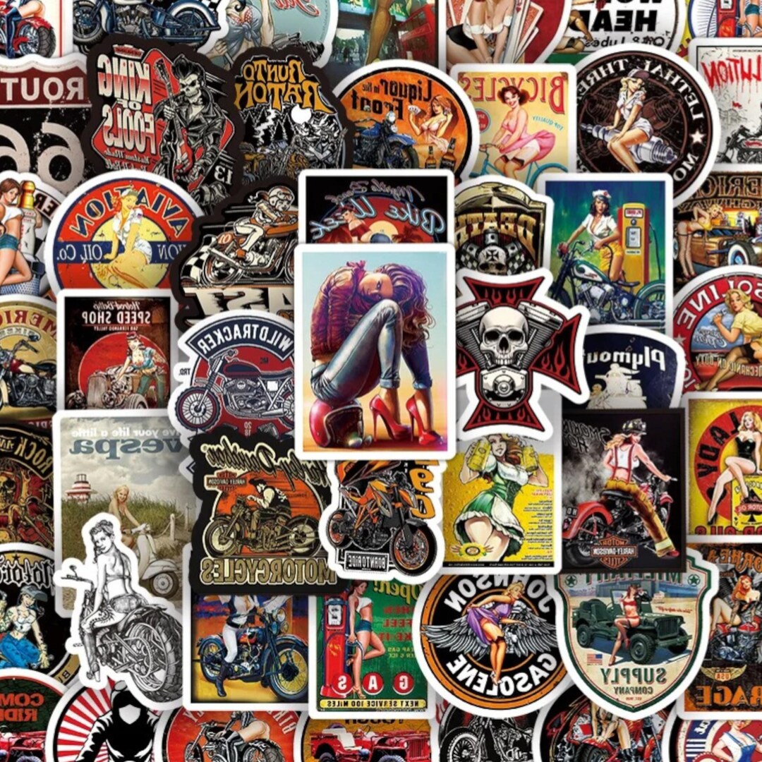 Vintage Car Stickers Pack | Retro Classic Car Decals | Waterproof ...