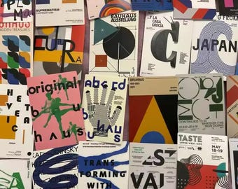 40 Stück Bauhaus Kunst Aufkleber, Abstrakte Graffiti Aufkleber für Laptop, Telefon, Skateboard, DIY Handwerk