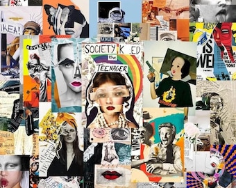 50 Stück moderne Kunst ästhetische Aufkleber für Laptop Kühlschrank Gepäck Skateboard Gitarre Sammelalbum - abstrakter griechischer Picasso-Stil