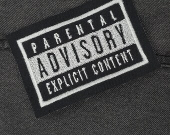 Parental Advisory explicit content embroidered patch