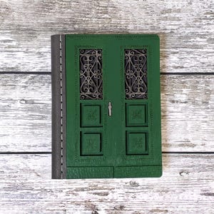 Blocco note con porta verde dei Balcani, album da disegno in legno, regalo di inaugurazione della casa, prima casa, base per album di ritagli, libro degli ospiti per matrimoni, diario di viaggio