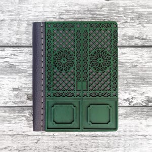 Diario de la Puerta Verde, Diario de Lectura, Libro de Recuerdos, Cuaderno de Bocetos de Madera, Planificador de Viajes, Diario Estético, Álbum de Recortes Personalizado, Libreta de Puerta Real