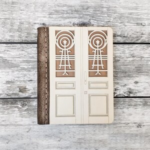 Quaderno con porta bianca dei Balcani, album da disegno in legno, regalo di inaugurazione della casa, prima casa, base per album di ritagli, libro degli ospiti per matrimoni, diario di viaggio
