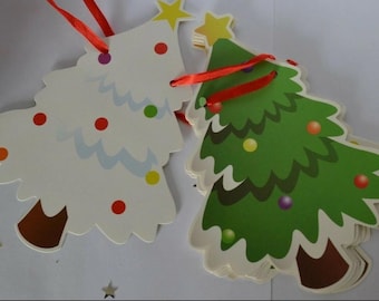 Banderines para árbol de Navidad, decoración festiva