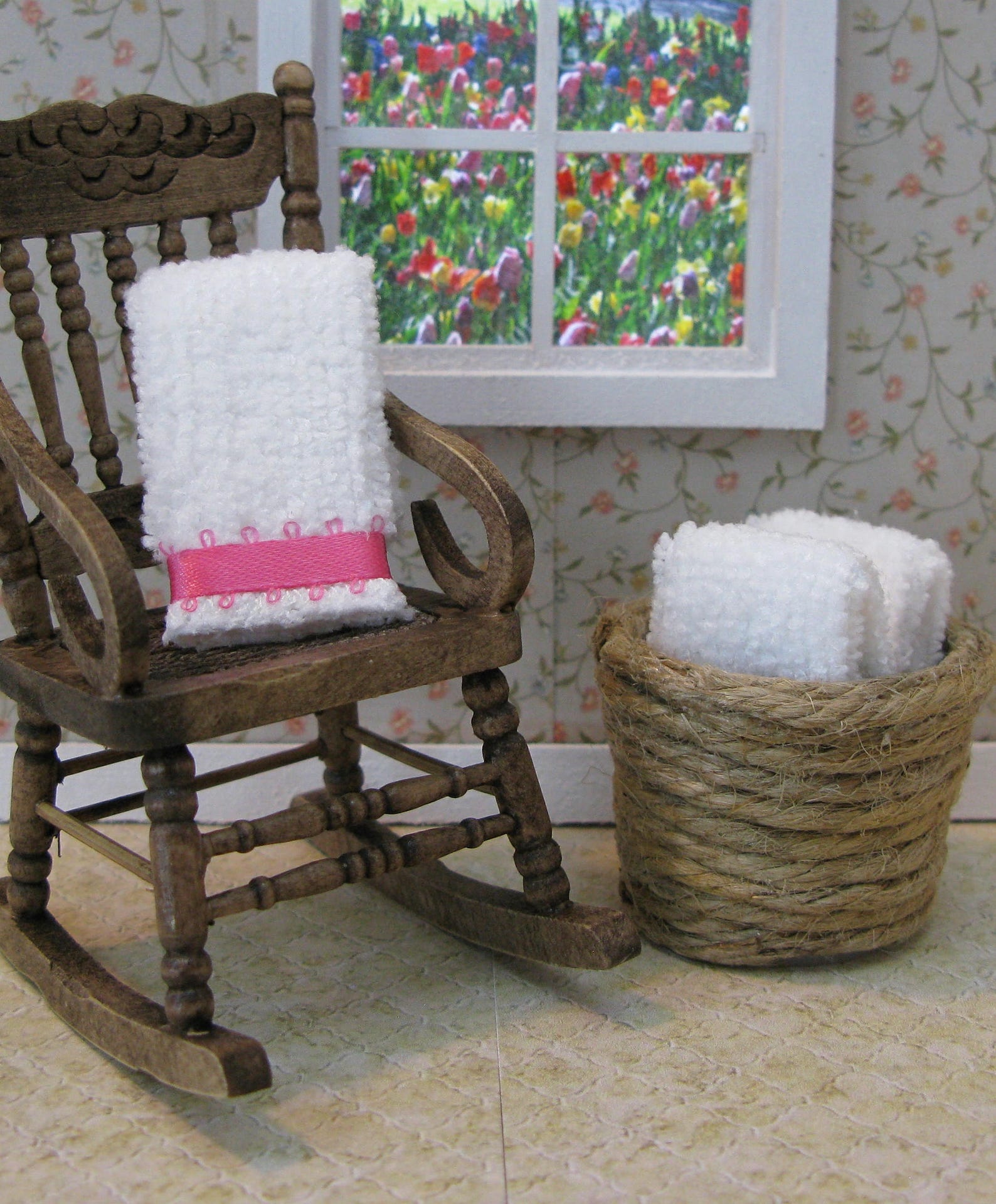 Miniature Bath Towel / Dollhouse Bathroom Towel / Dollhouse Etsy