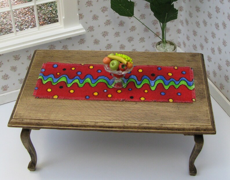 DOLLHOUSE Miniature Table Runner Napkins With Napkin Rings Etsy