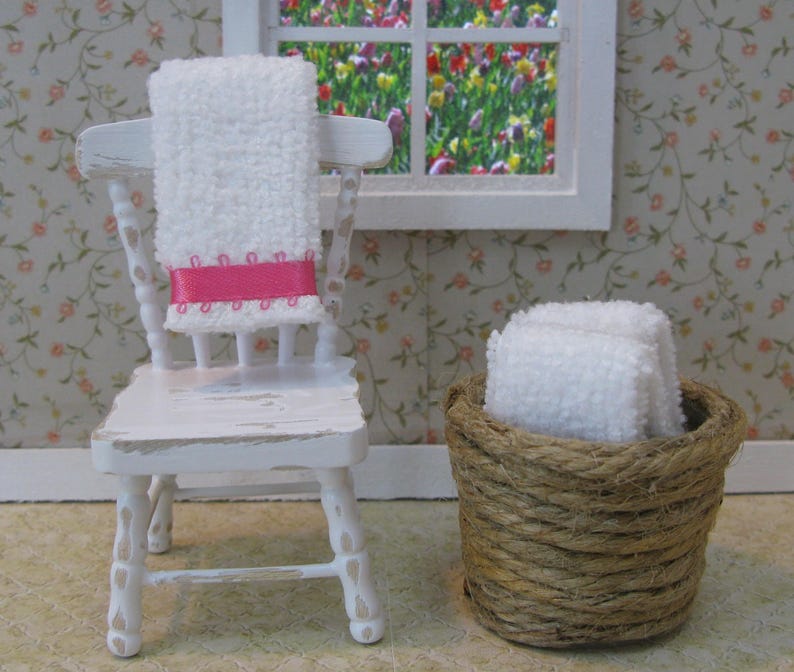 Miniature Bath Towel / Dollhouse Bathroom Towel / Dollhouse Etsy