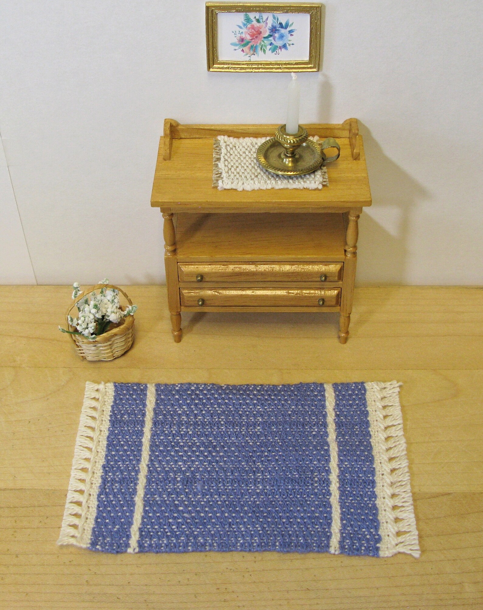 Miniature Handwoven Rug Dollhouse Carpet Throw Rug Area Etsy